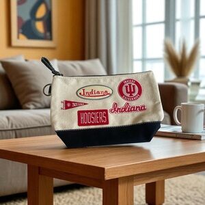 Indiana University Canvas Pouch - Red and Black